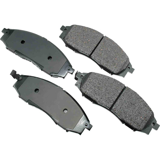 Front View of Front Disc Brake Pad Set AKEBONO ACT830