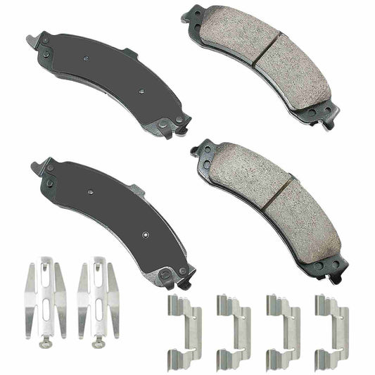 Front View of Rear Disc Brake Pad Set AKEBONO ACT834A