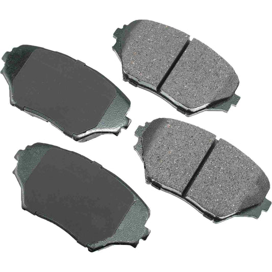 Front View of Front Disc Brake Pad Set AKEBONO ACT862