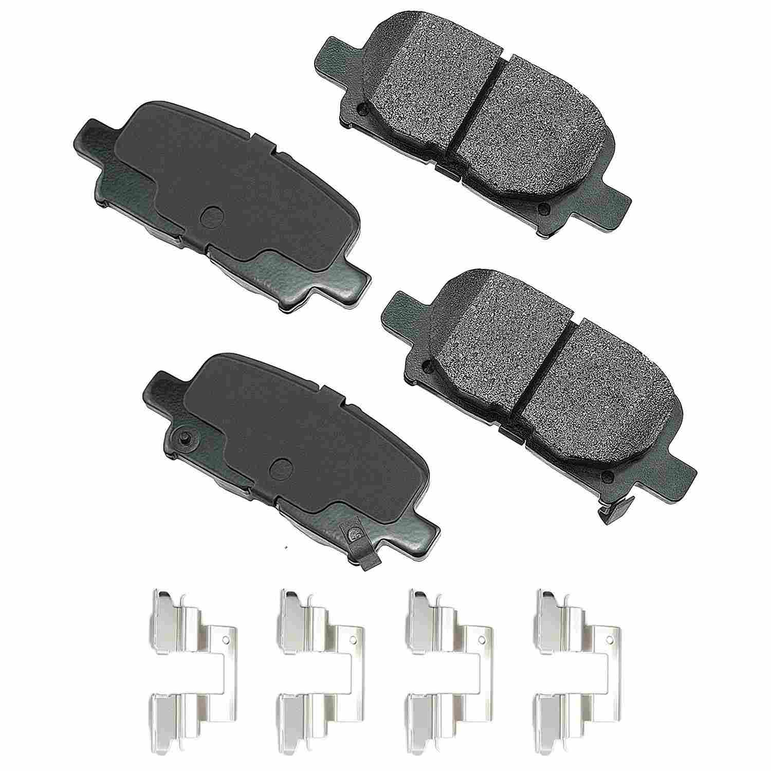 Front View of Rear Disc Brake Pad Set AKEBONO ACT865A