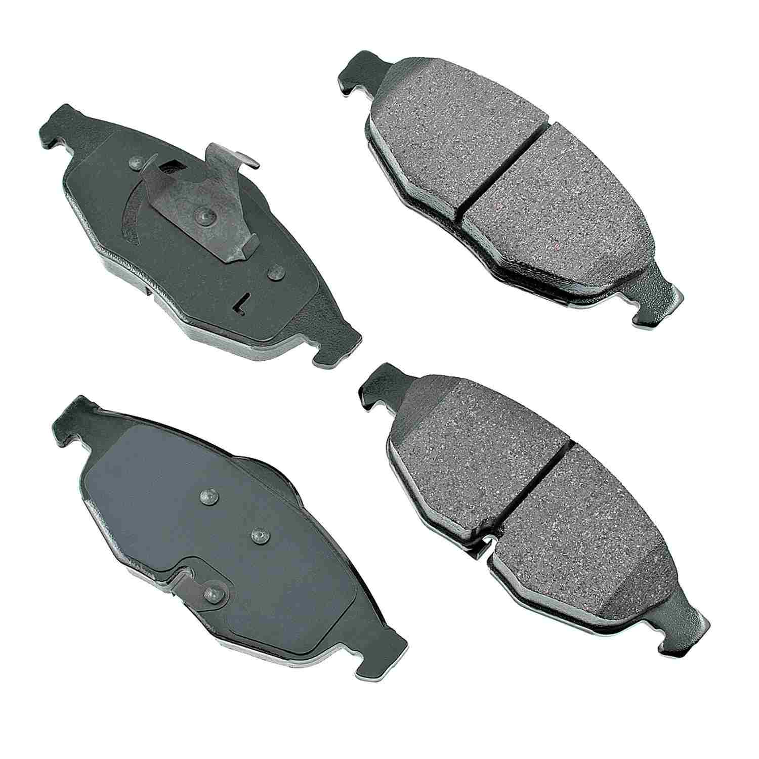 Front View of Front Disc Brake Pad Set AKEBONO ACT869