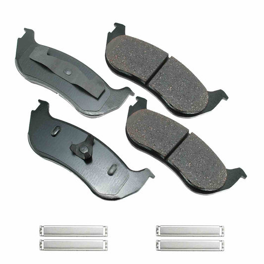 Front View of Rear Disc Brake Pad Set AKEBONO ACT881