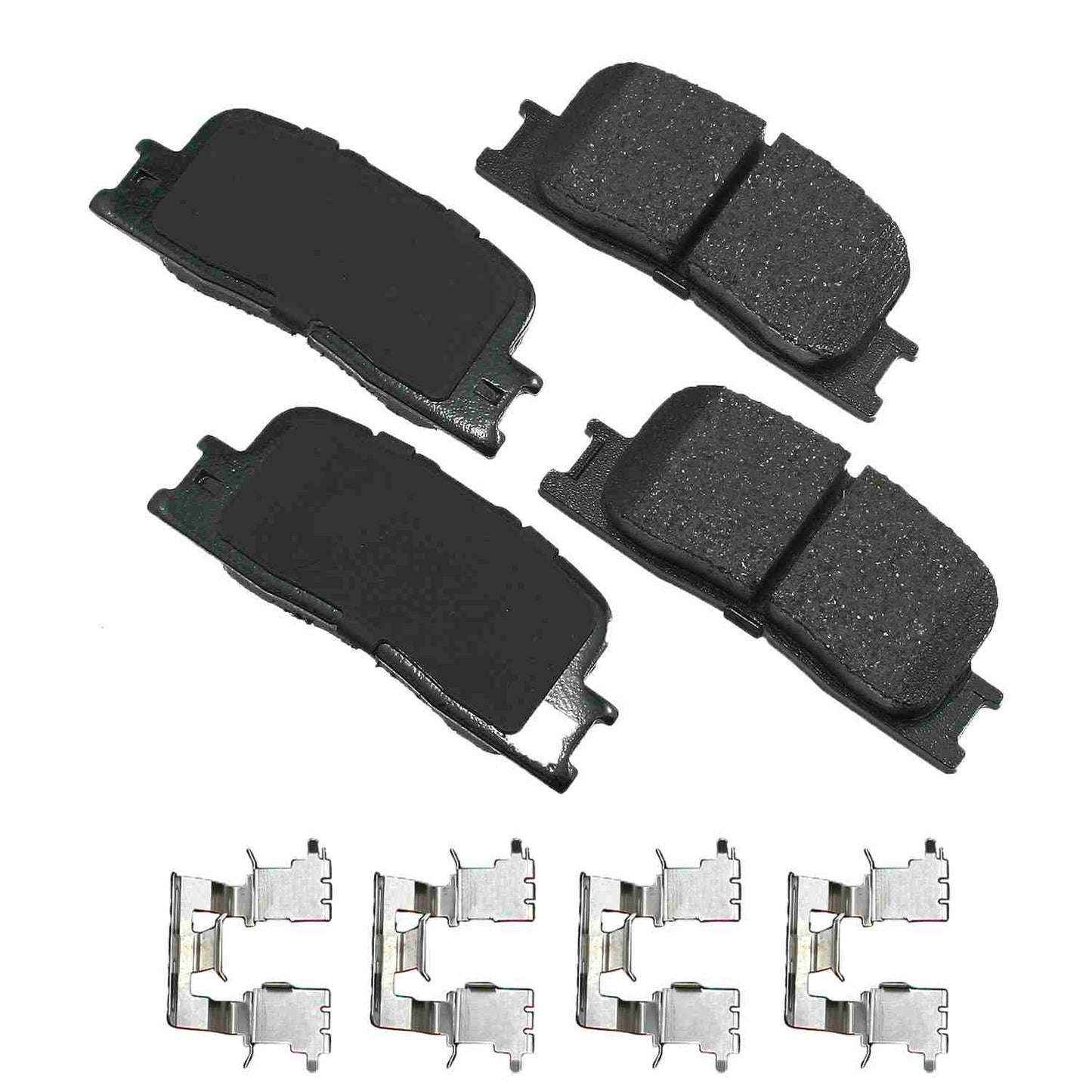 Front View of Rear Disc Brake Pad Set AKEBONO ACT885