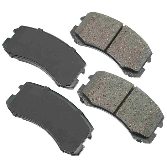 Front View of Front Disc Brake Pad Set AKEBONO ACT904