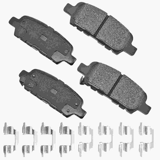 Front View of Rear Disc Brake Pad Set AKEBONO ACT905A