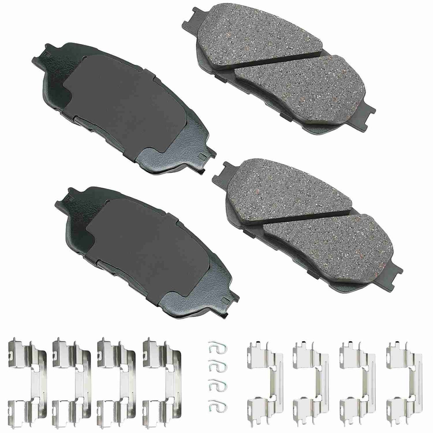 Front View of Front Disc Brake Pad Set AKEBONO ACT906B