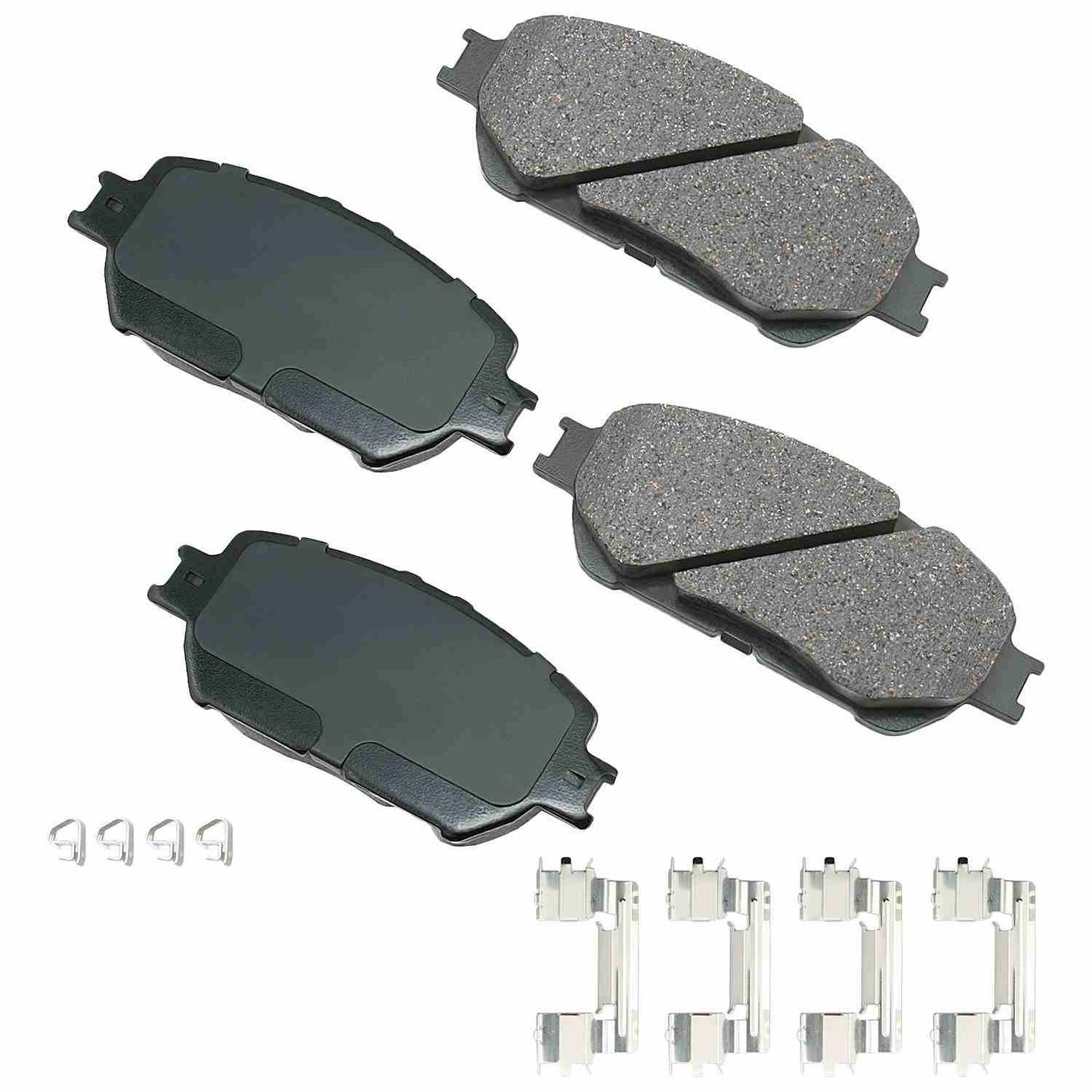 Front View of Front Disc Brake Pad Set AKEBONO ACT908B