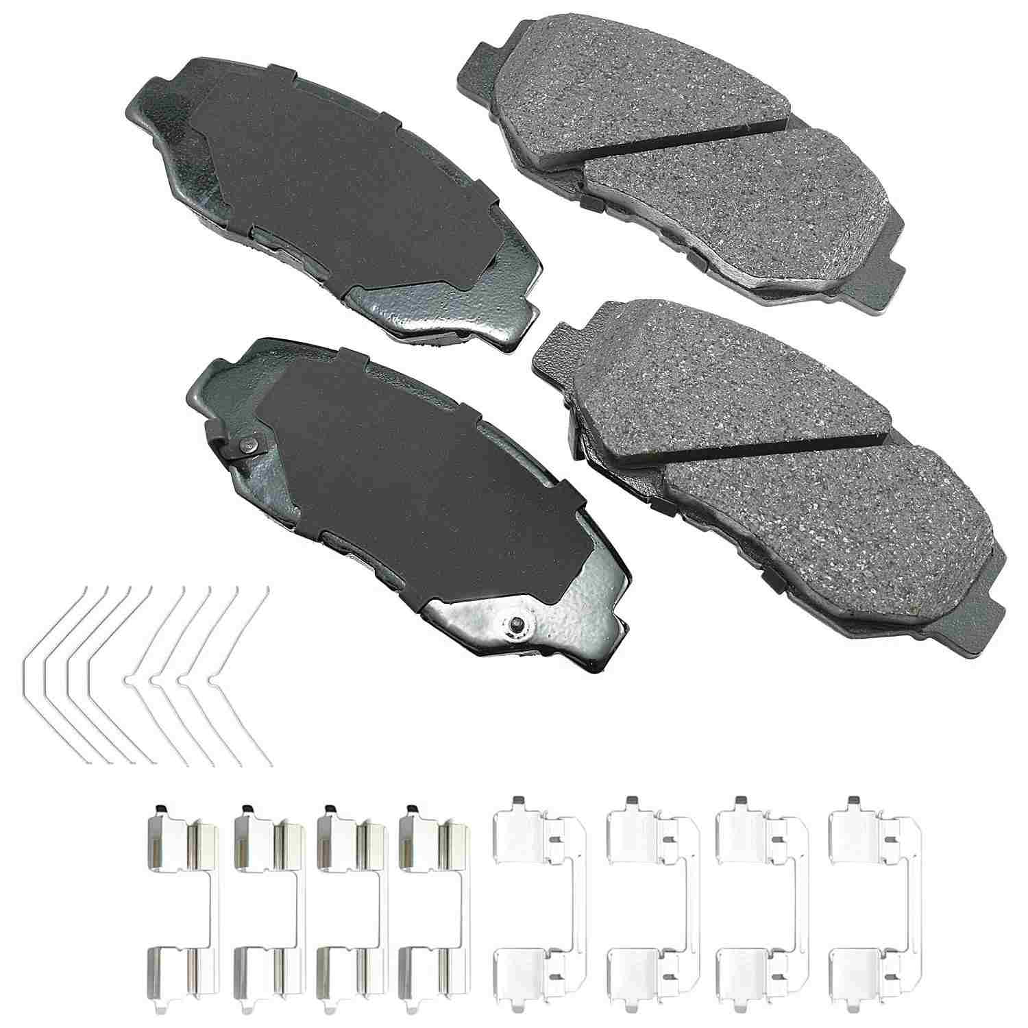 Front View of Front Disc Brake Pad Set AKEBONO ACT914A