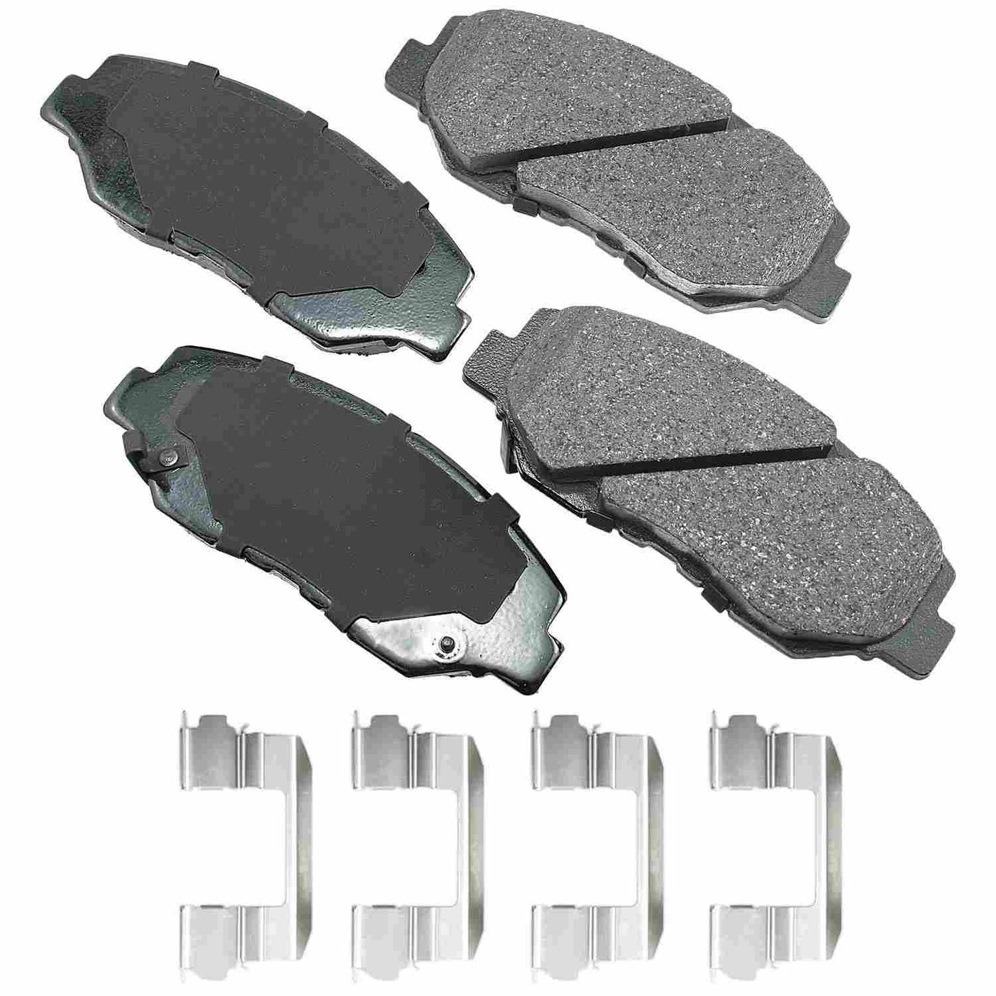 Front View of Front Disc Brake Pad Set AKEBONO ACT914B