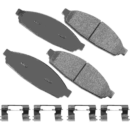 Front View of Front Disc Brake Pad Set AKEBONO ACT931