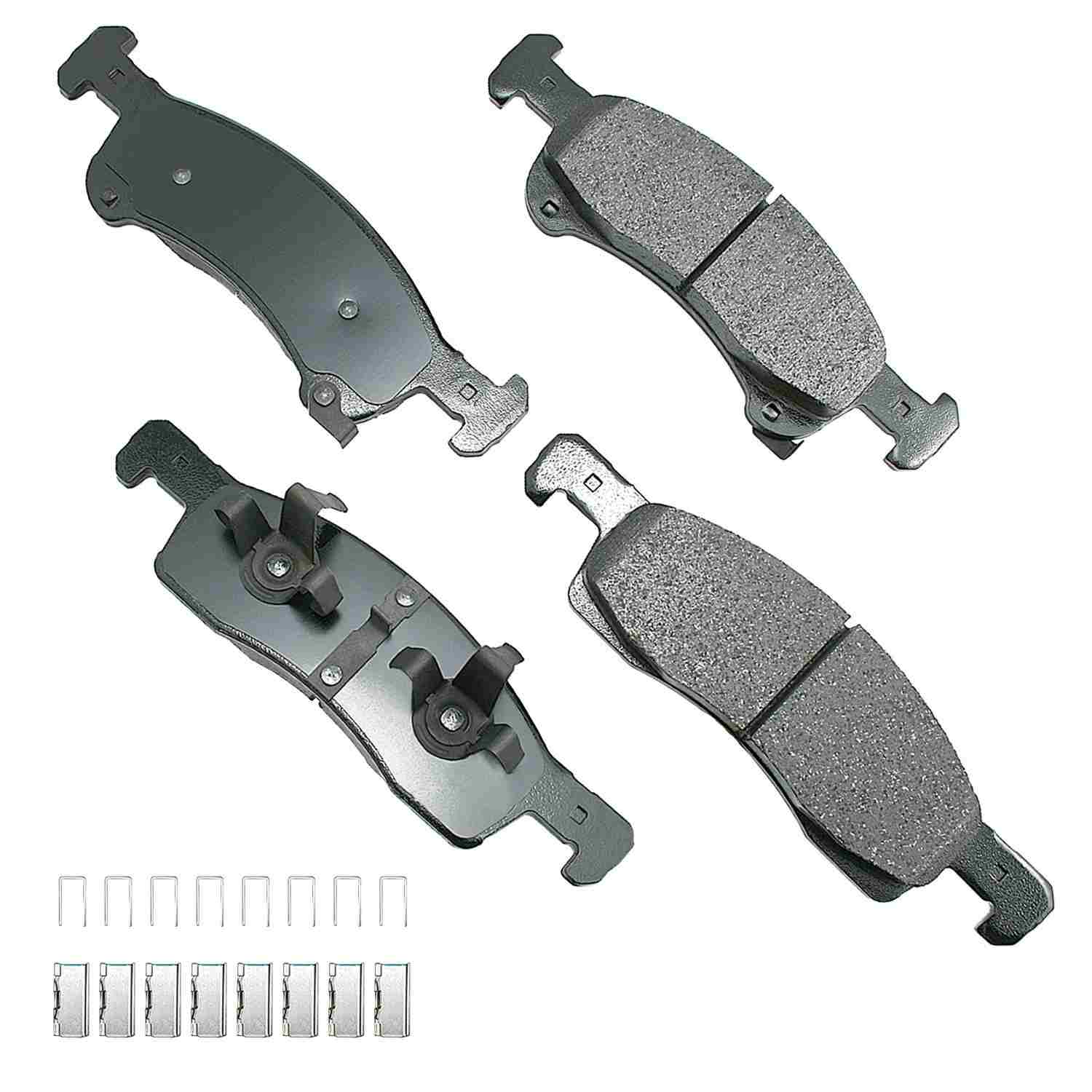 Front View of Front Disc Brake Pad Set AKEBONO ACT934