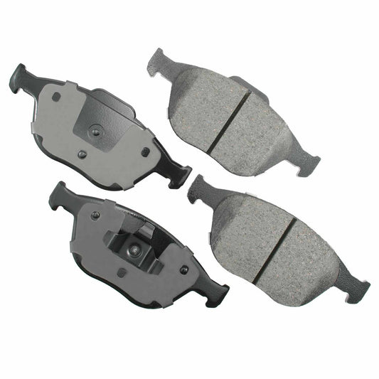 Front View of Front Disc Brake Pad Set AKEBONO ACT970