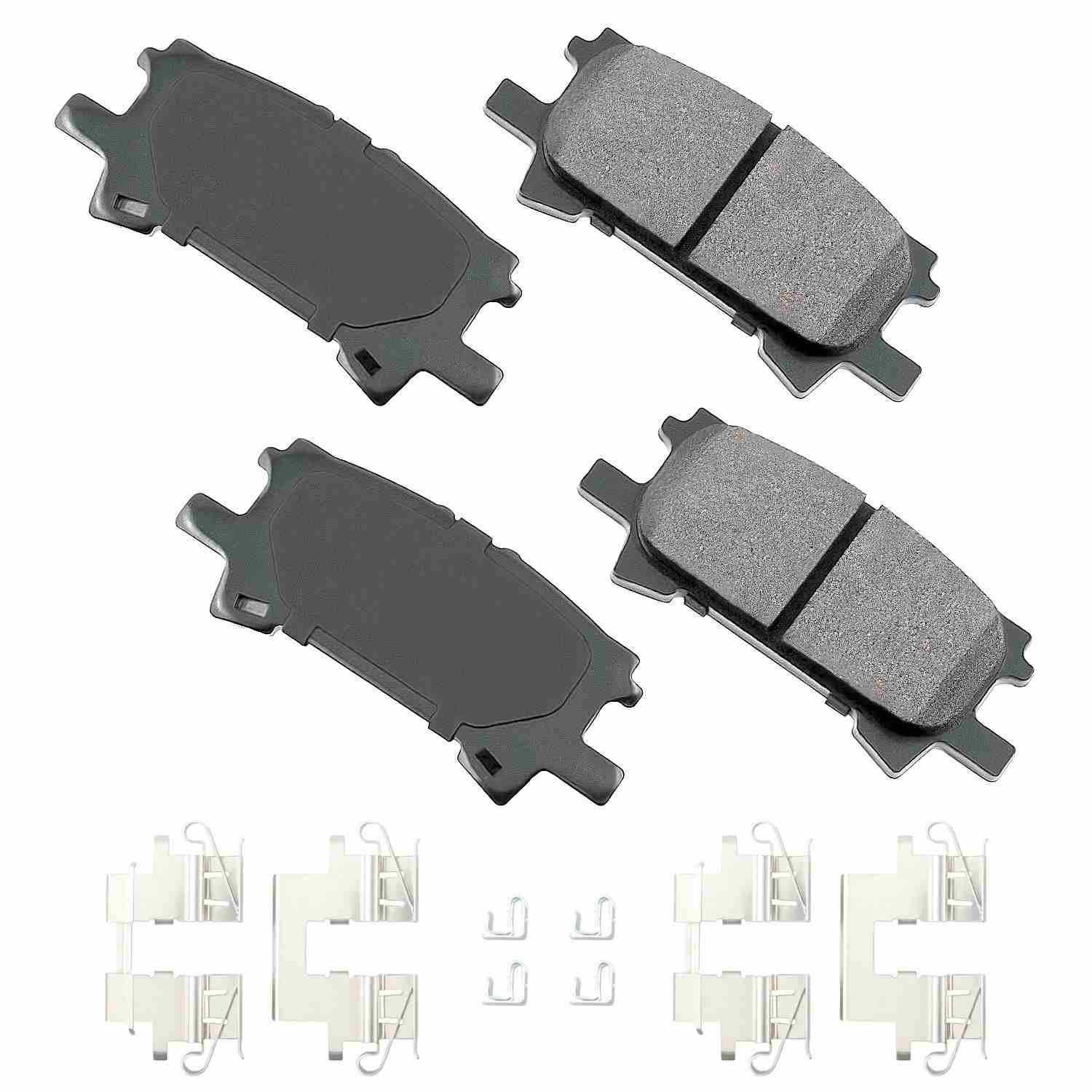 Front View of Rear Disc Brake Pad Set AKEBONO ACT996A