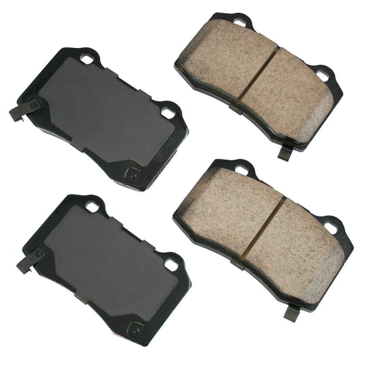 Front View of Rear Disc Brake Pad Set AKEBONO ASP1053