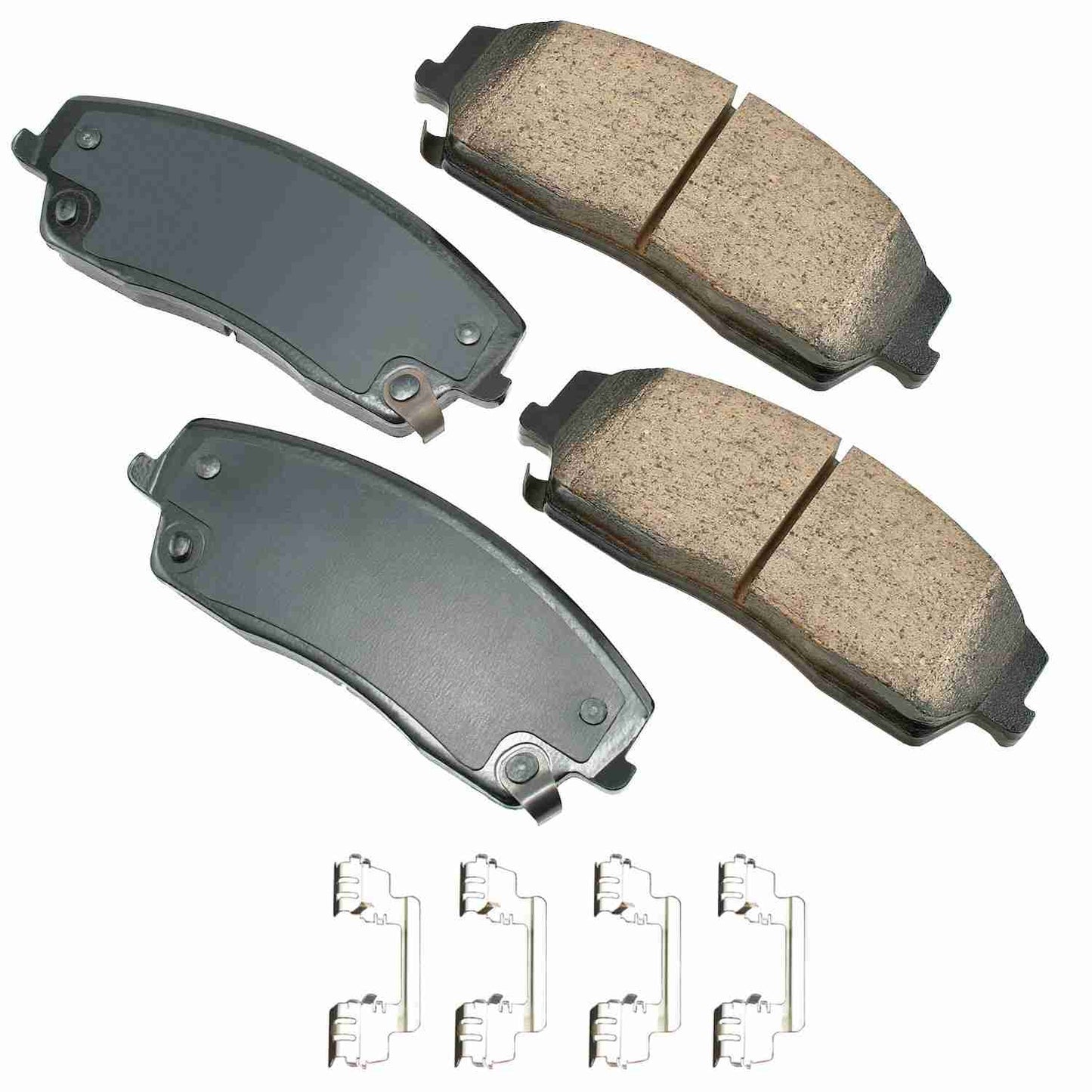 Front View of Front Disc Brake Pad Set AKEBONO ASP1056