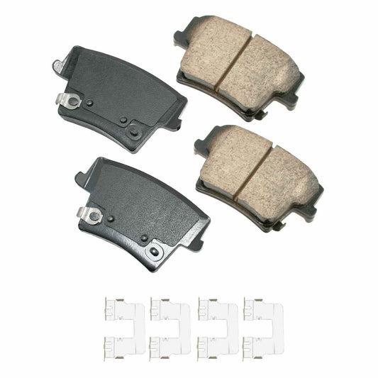 Front View of Rear Disc Brake Pad Set AKEBONO ASP1057