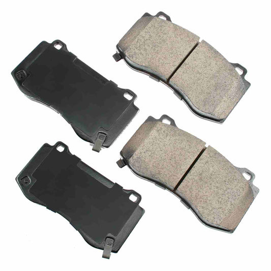 Front View of Front Disc Brake Pad Set AKEBONO ASP1149