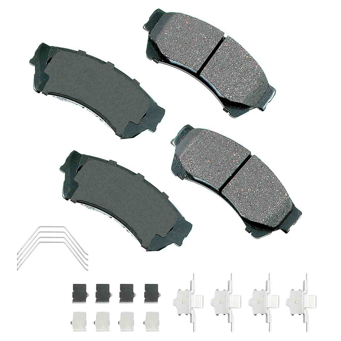 Front View of Front Disc Brake Pad Set AKEBONO ASP1164A