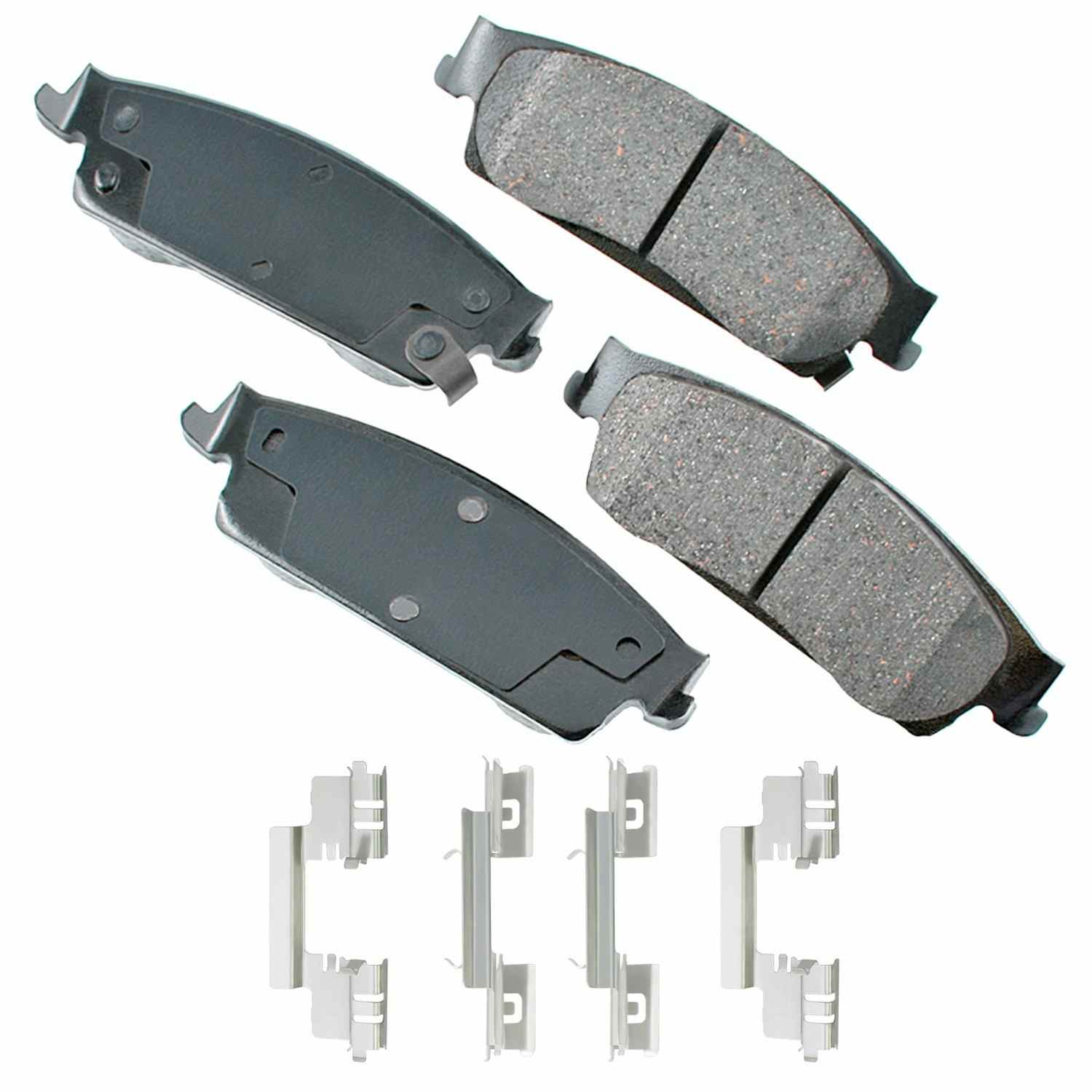 Front View of Rear Disc Brake Pad Set AKEBONO ASP1194A