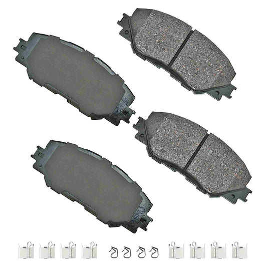 Front View of Front Disc Brake Pad Set AKEBONO ASP1210A