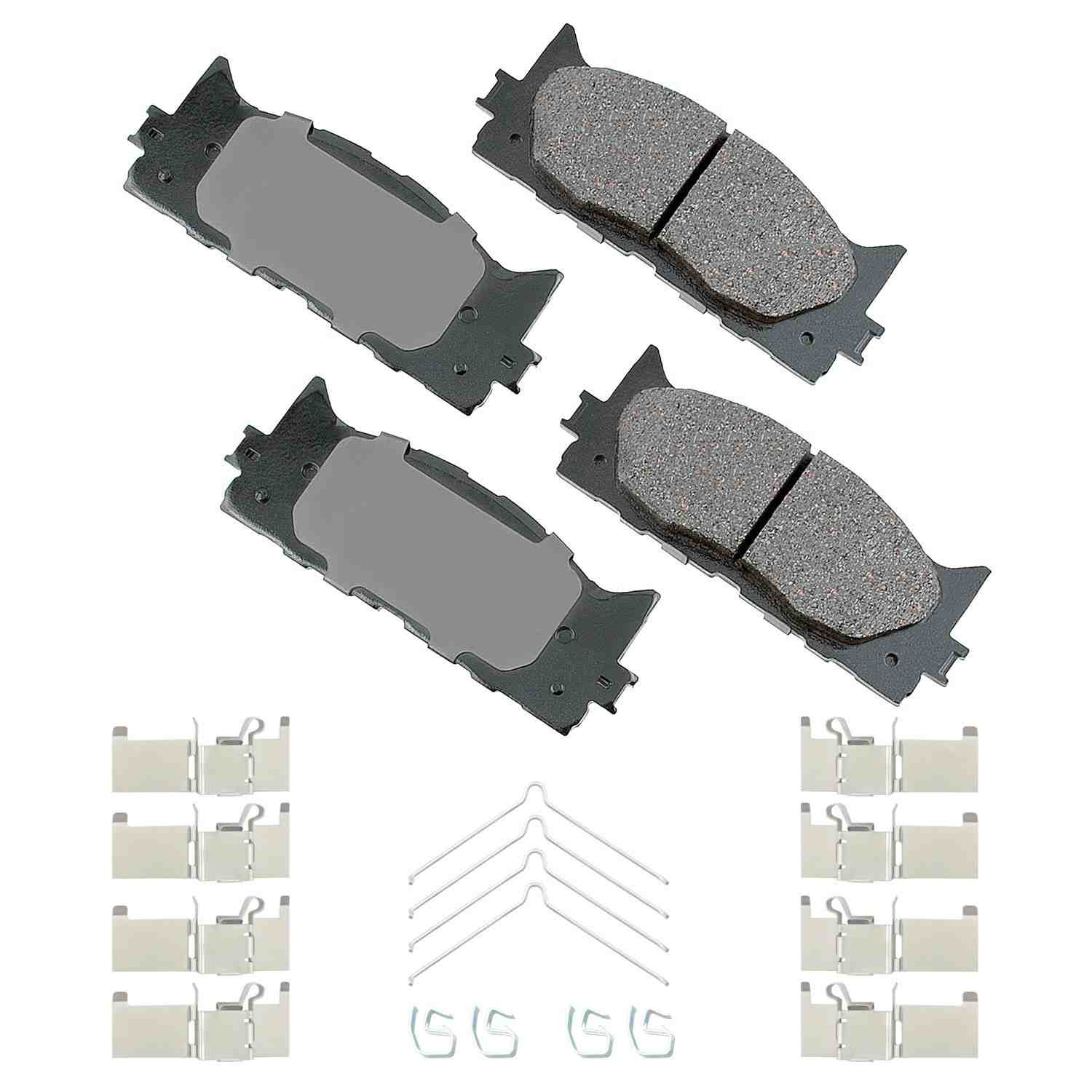 Front View of Front Disc Brake Pad Set AKEBONO ASP1222A