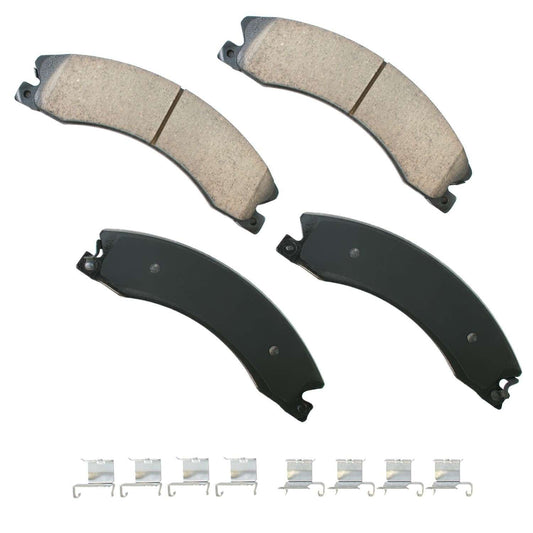 Front View of Rear Disc Brake Pad Set AKEBONO ASP1411