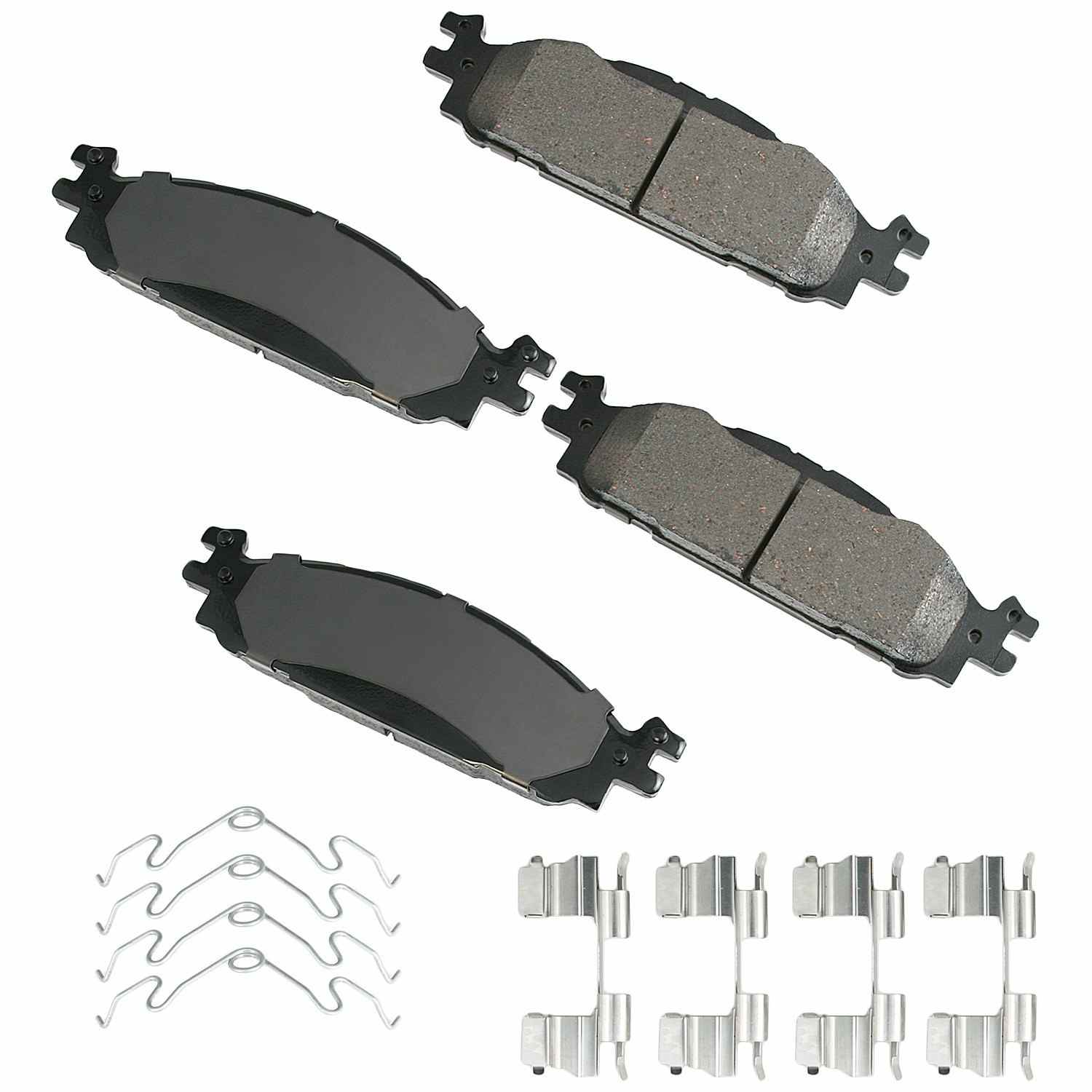 Front View of Front Disc Brake Pad Set AKEBONO ASP1508A