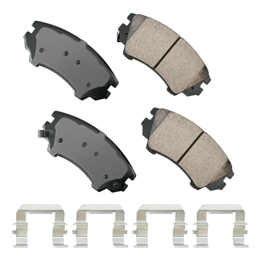 Front View of Front Disc Brake Pad Set AKEBONO ASP1745