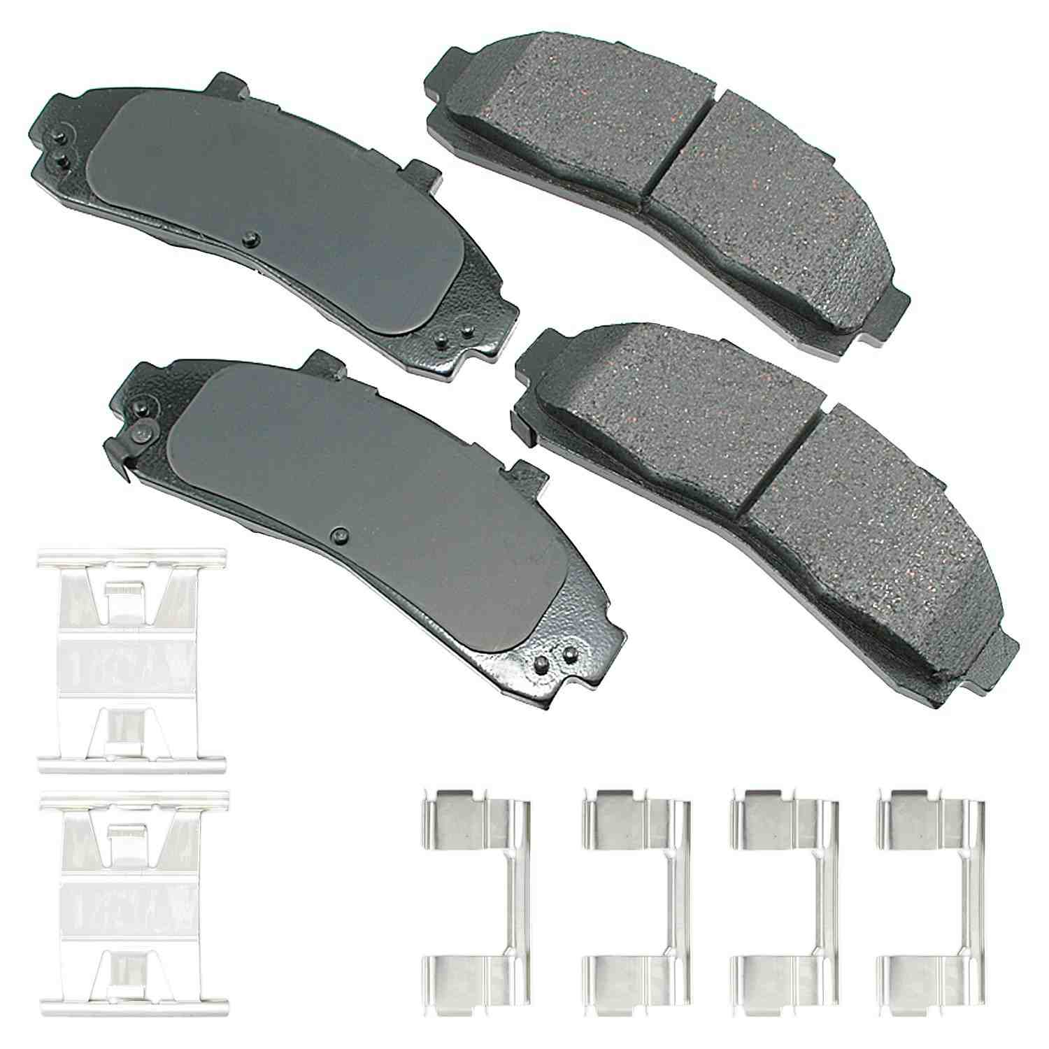 Front View of Front Disc Brake Pad Set AKEBONO ASP652A