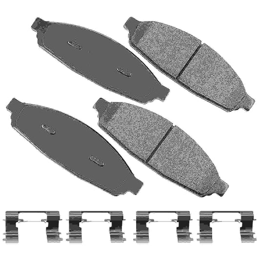 Front View of Front Disc Brake Pad Set AKEBONO ASP931