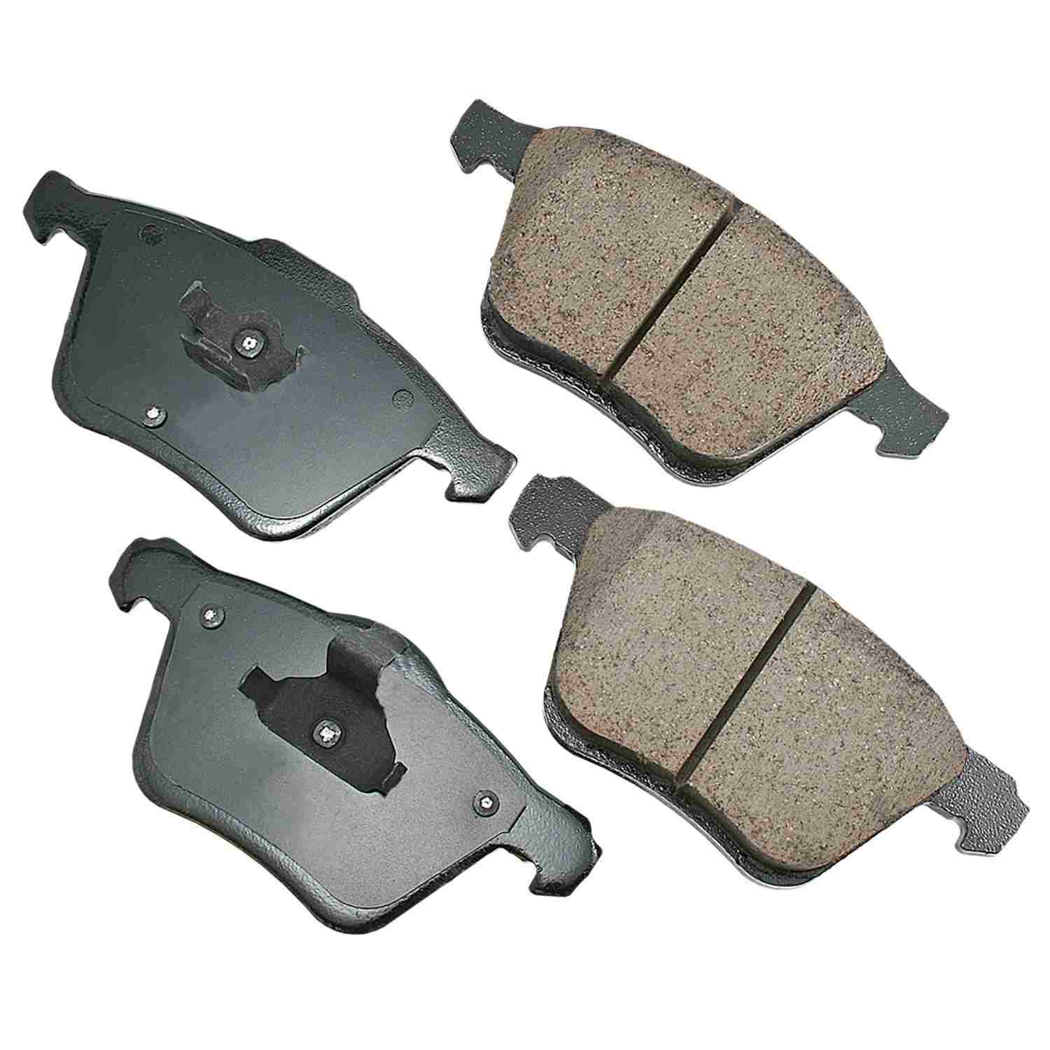 Front View of Front Disc Brake Pad Set AKEBONO EUR1003