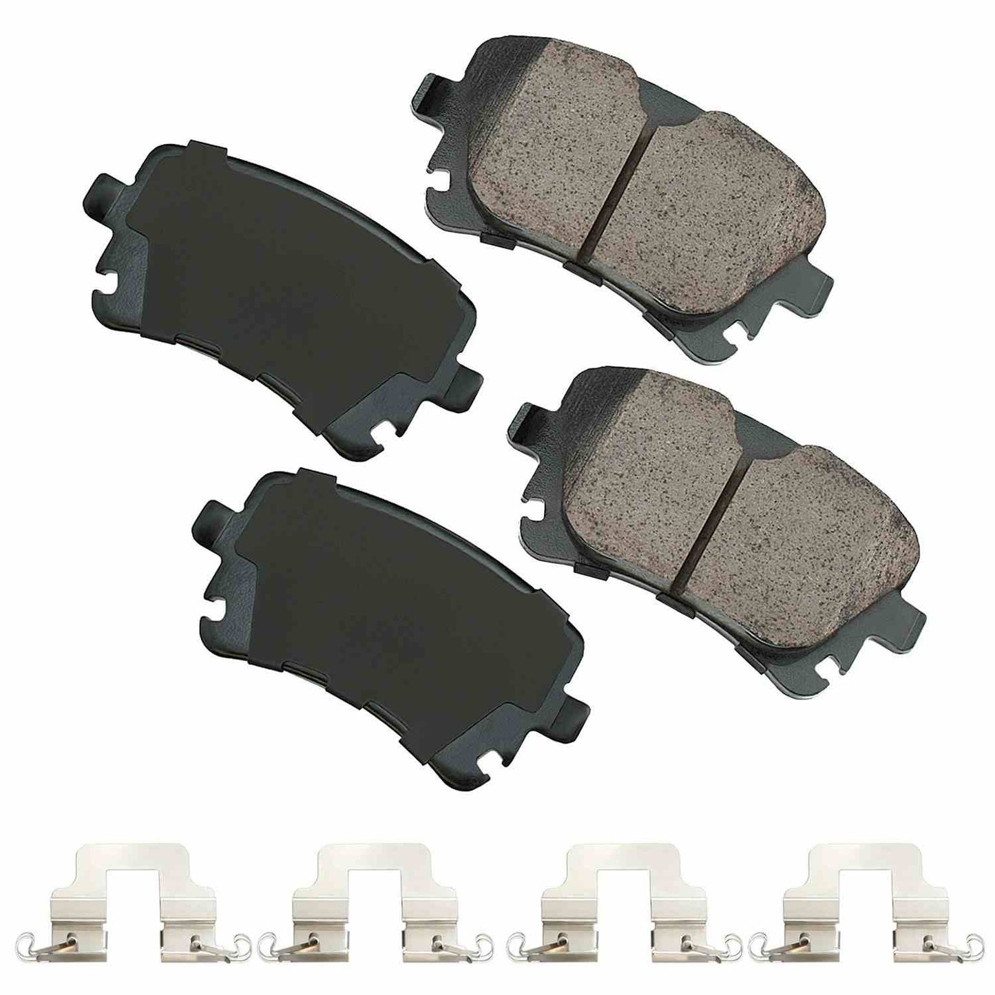 Front View of Rear Disc Brake Pad Set AKEBONO EUR1018A