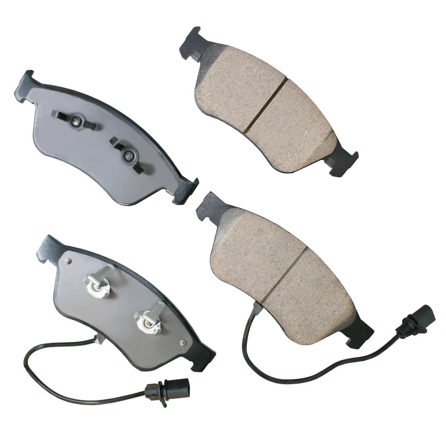 Front View of Front Disc Brake Pad Set AKEBONO EUR1024