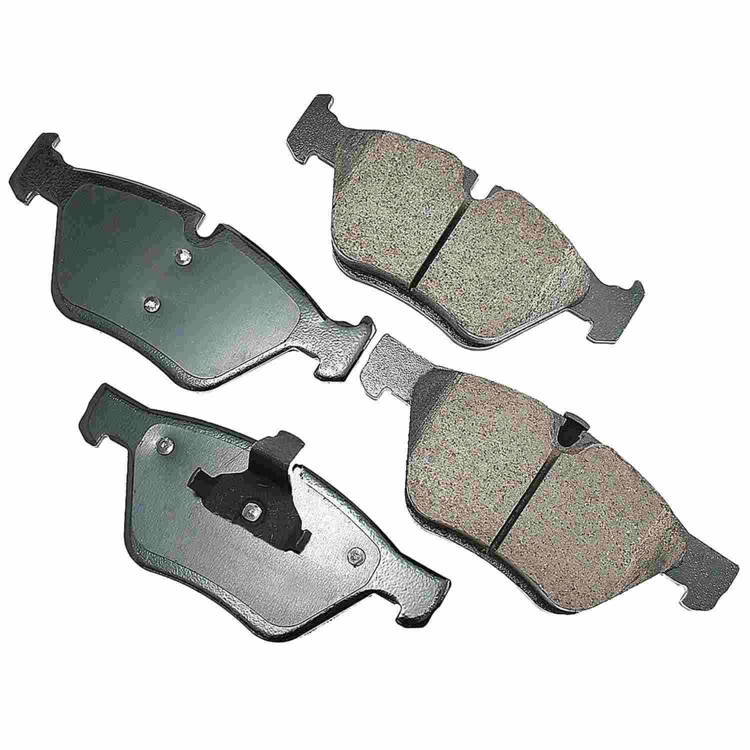 Front View of Front Disc Brake Pad Set AKEBONO EUR1061