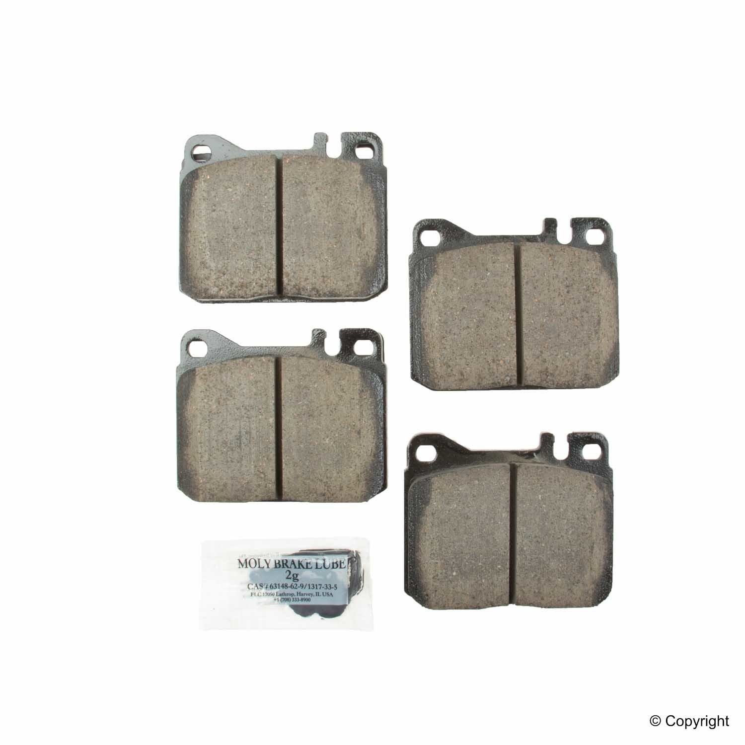 Top View of Front Disc Brake Pad Set AKEBONO EUR1072