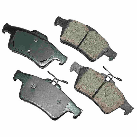 Front View of Rear Disc Brake Pad Set AKEBONO EUR1095