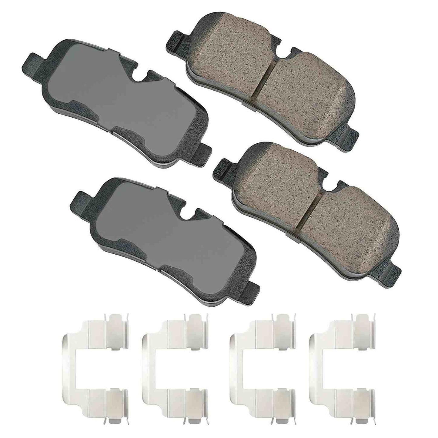 Front View of Rear Disc Brake Pad Set AKEBONO EUR1099A