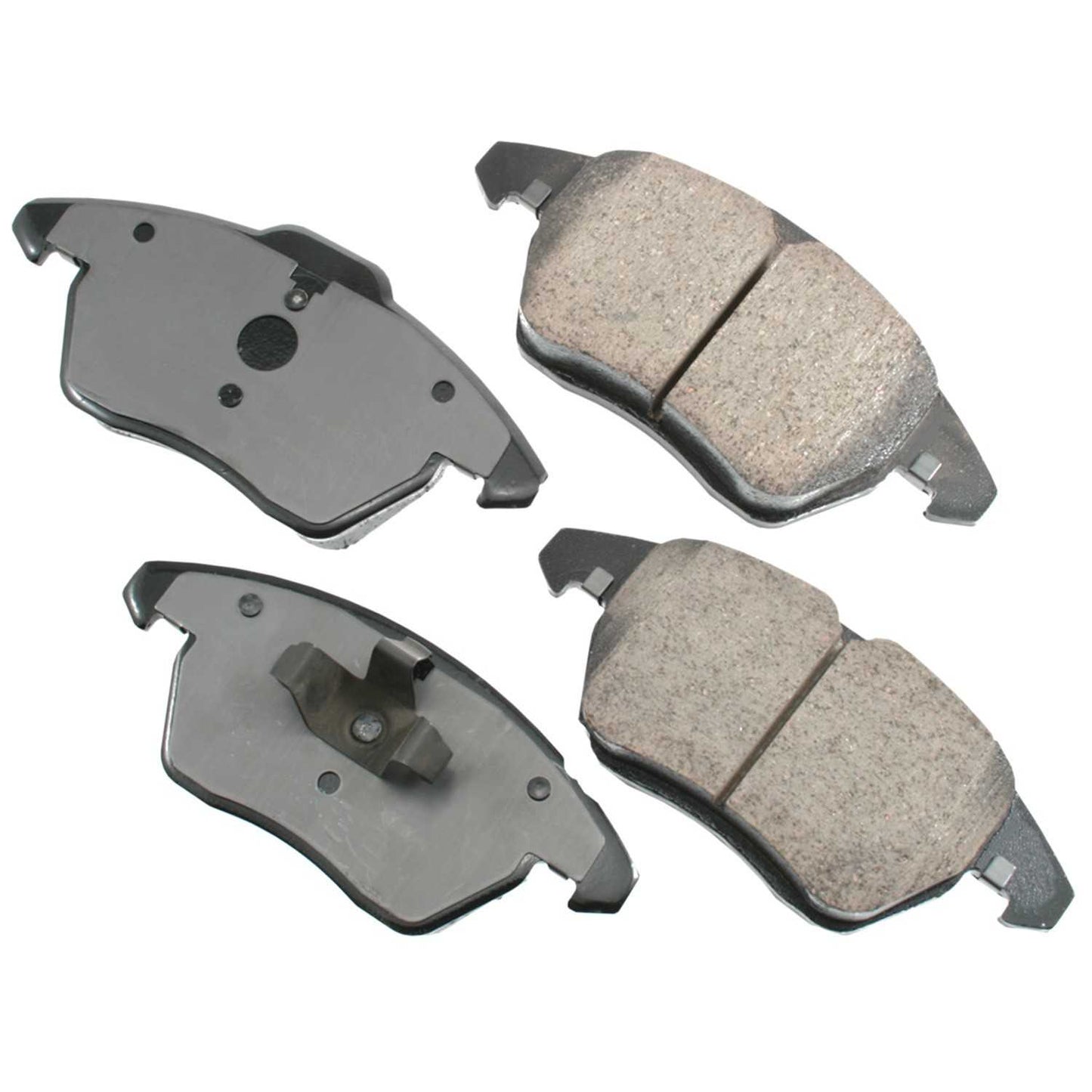 Front View of Front Disc Brake Pad Set AKEBONO EUR1107A