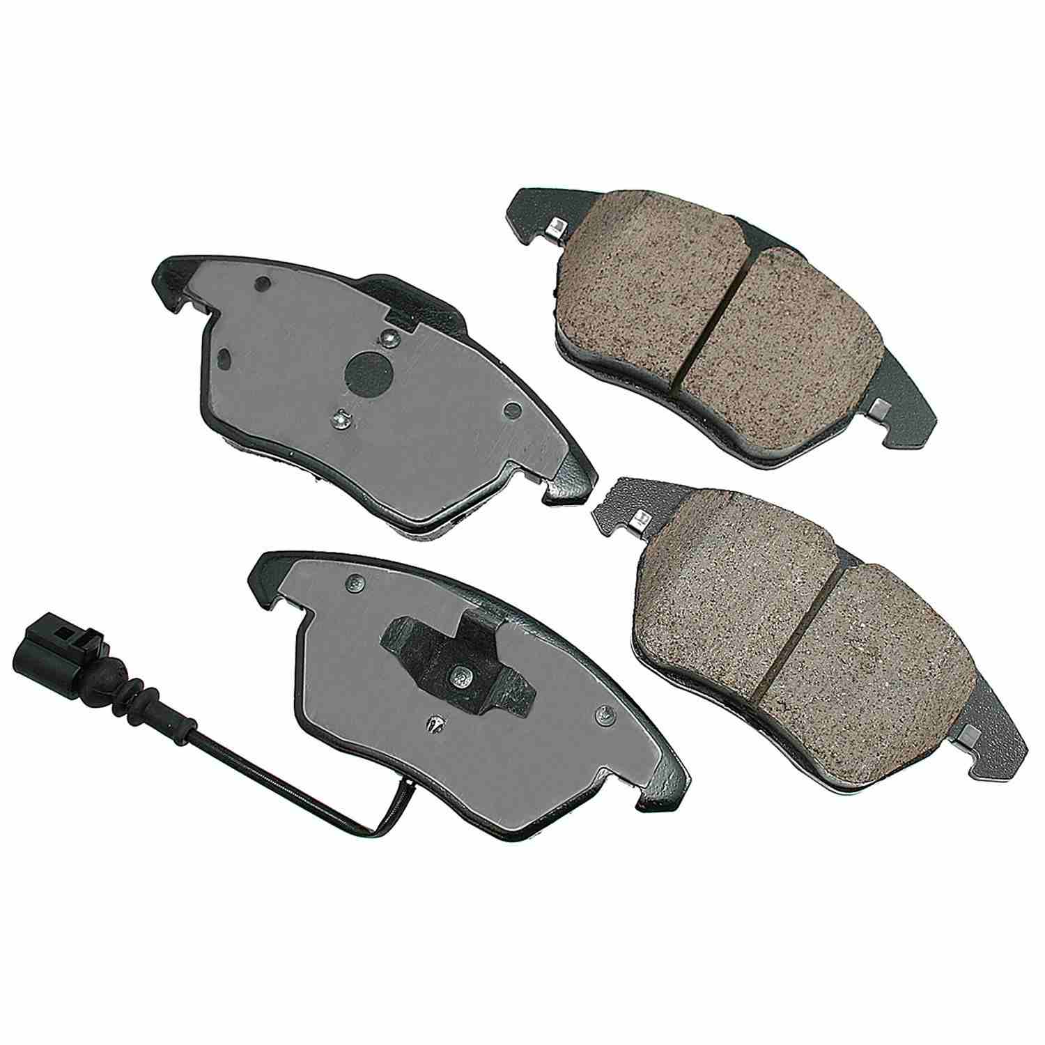 Front View of Front Disc Brake Pad Set AKEBONO EUR1107