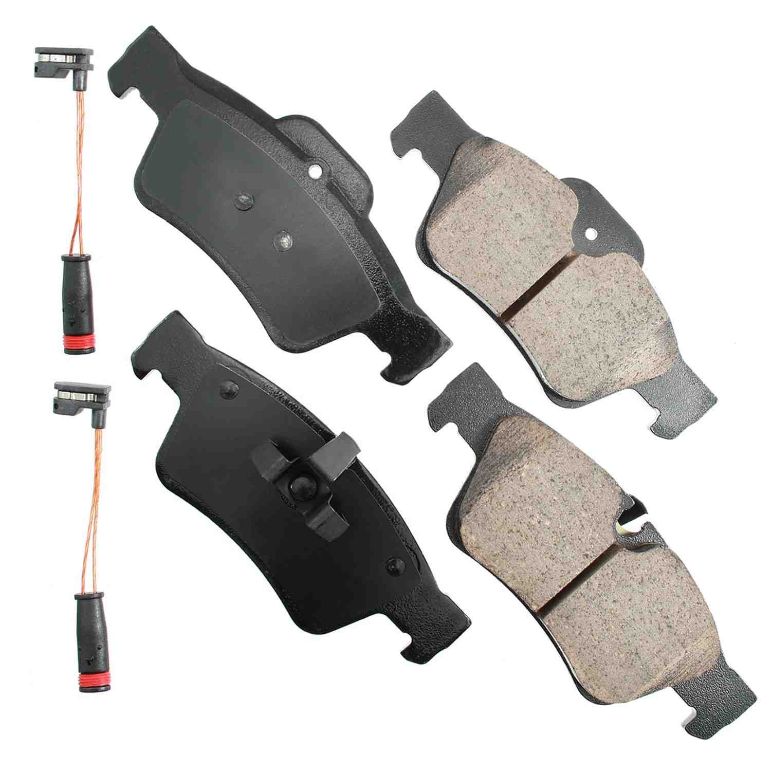 Front View of Rear Disc Brake Pad Set AKEBONO EUR1122