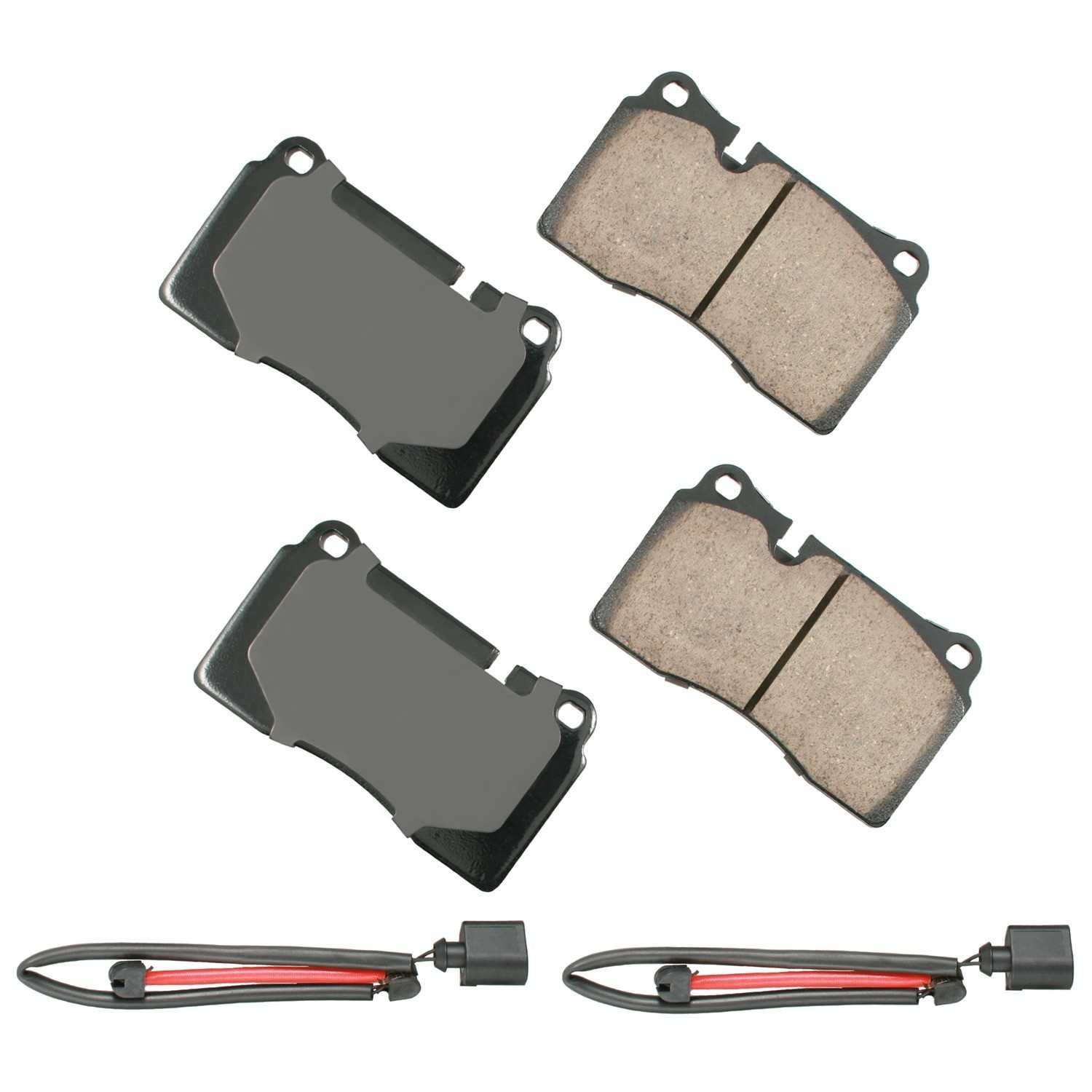 Front View of Front Disc Brake Pad Set AKEBONO EUR1129