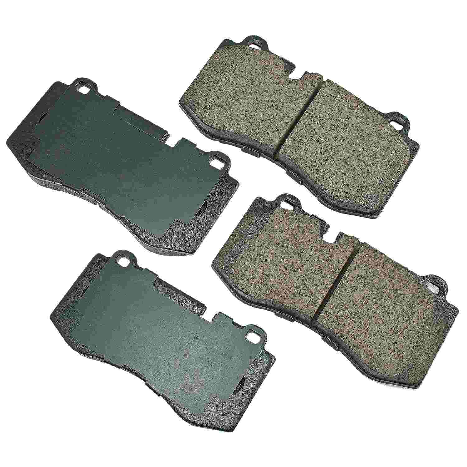 Front View of Front Disc Brake Pad Set AKEBONO EUR1223