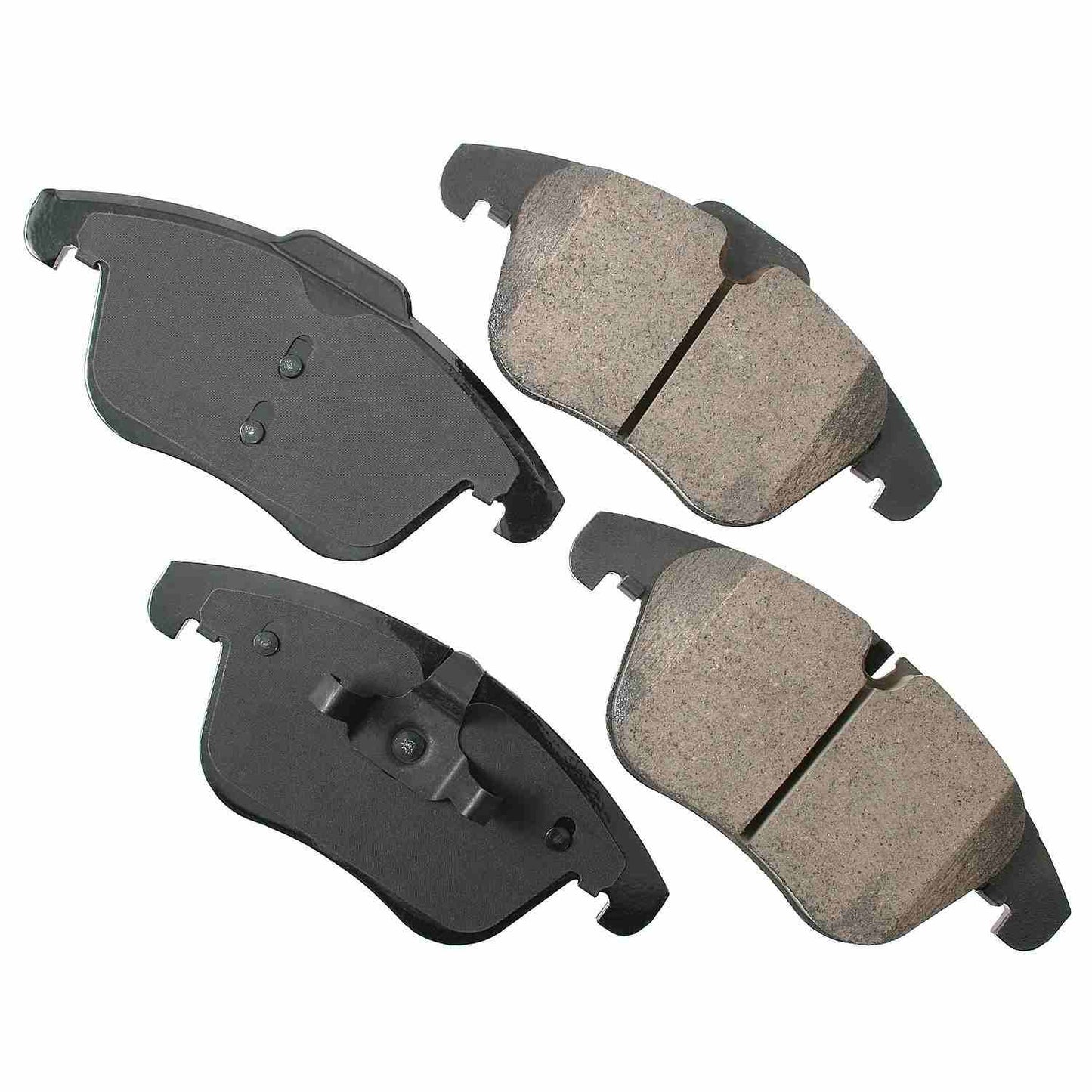 Front View of Front Disc Brake Pad Set AKEBONO EUR1241