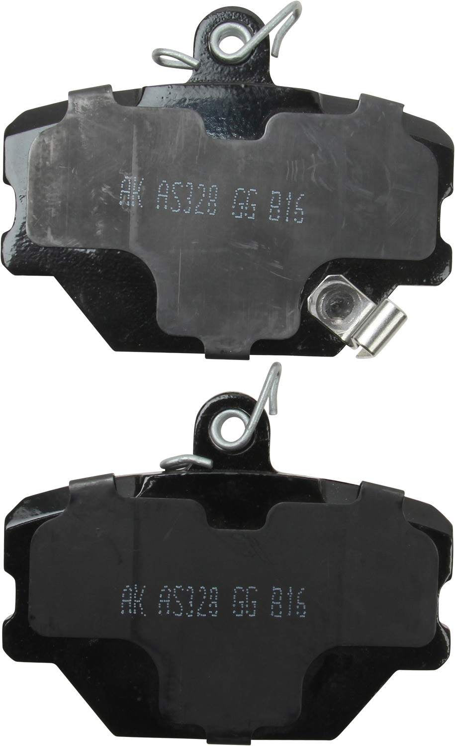 Back View of Front Disc Brake Pad Set AKEBONO EUR1252