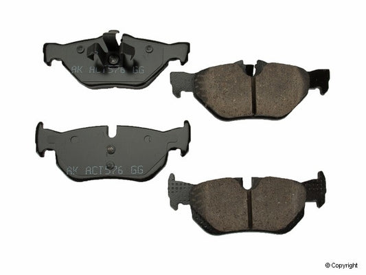 Top View of Rear Disc Brake Pad Set AKEBONO EUR1267