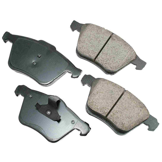 Front View of Front Disc Brake Pad Set AKEBONO EUR1305