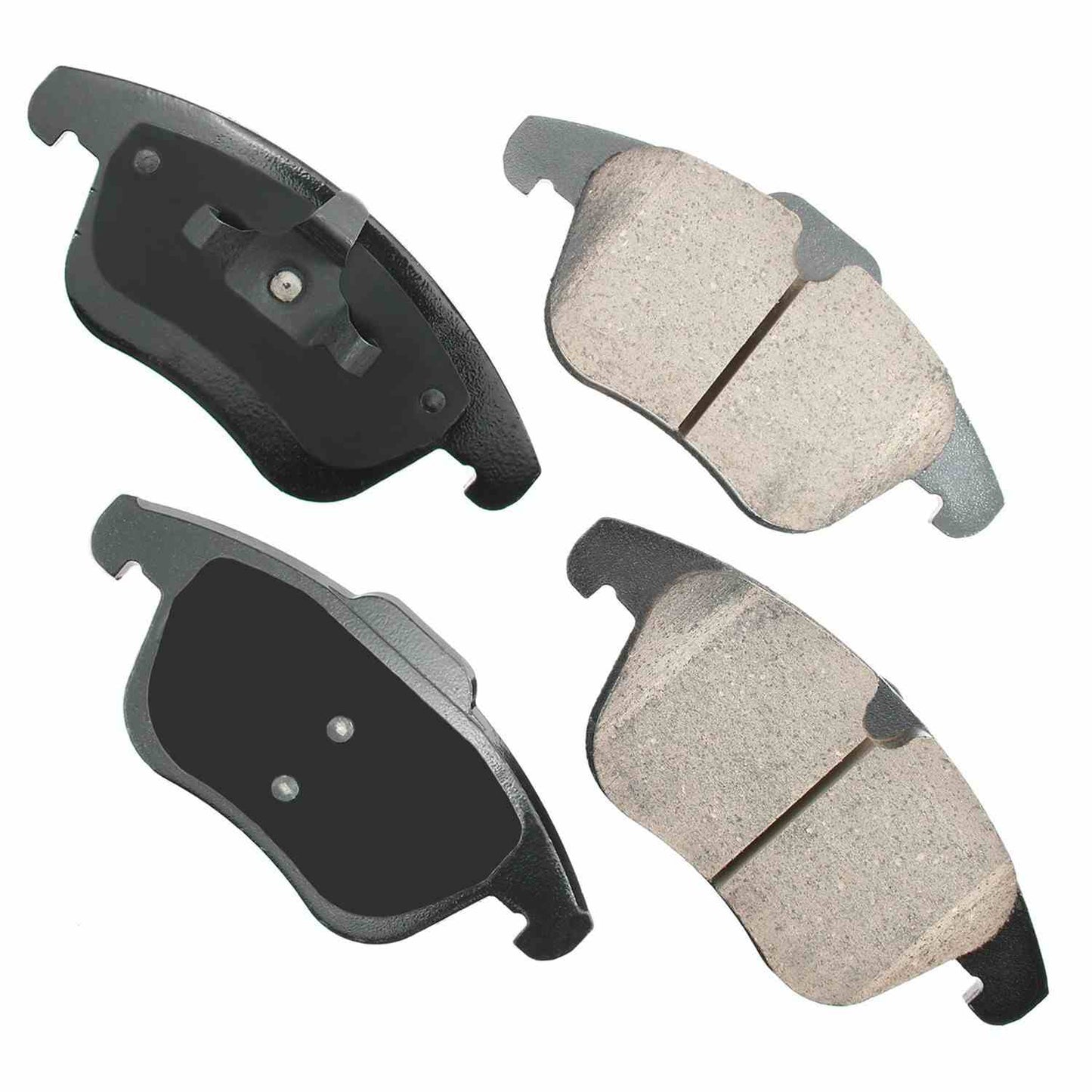 Front View of Front Disc Brake Pad Set AKEBONO EUR1306