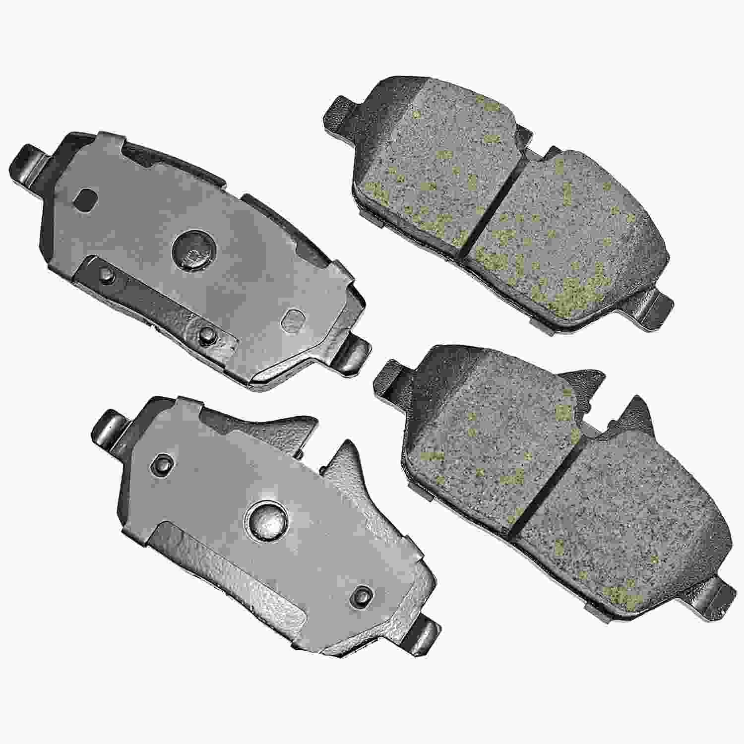 Front View of Front Disc Brake Pad Set AKEBONO EUR1308