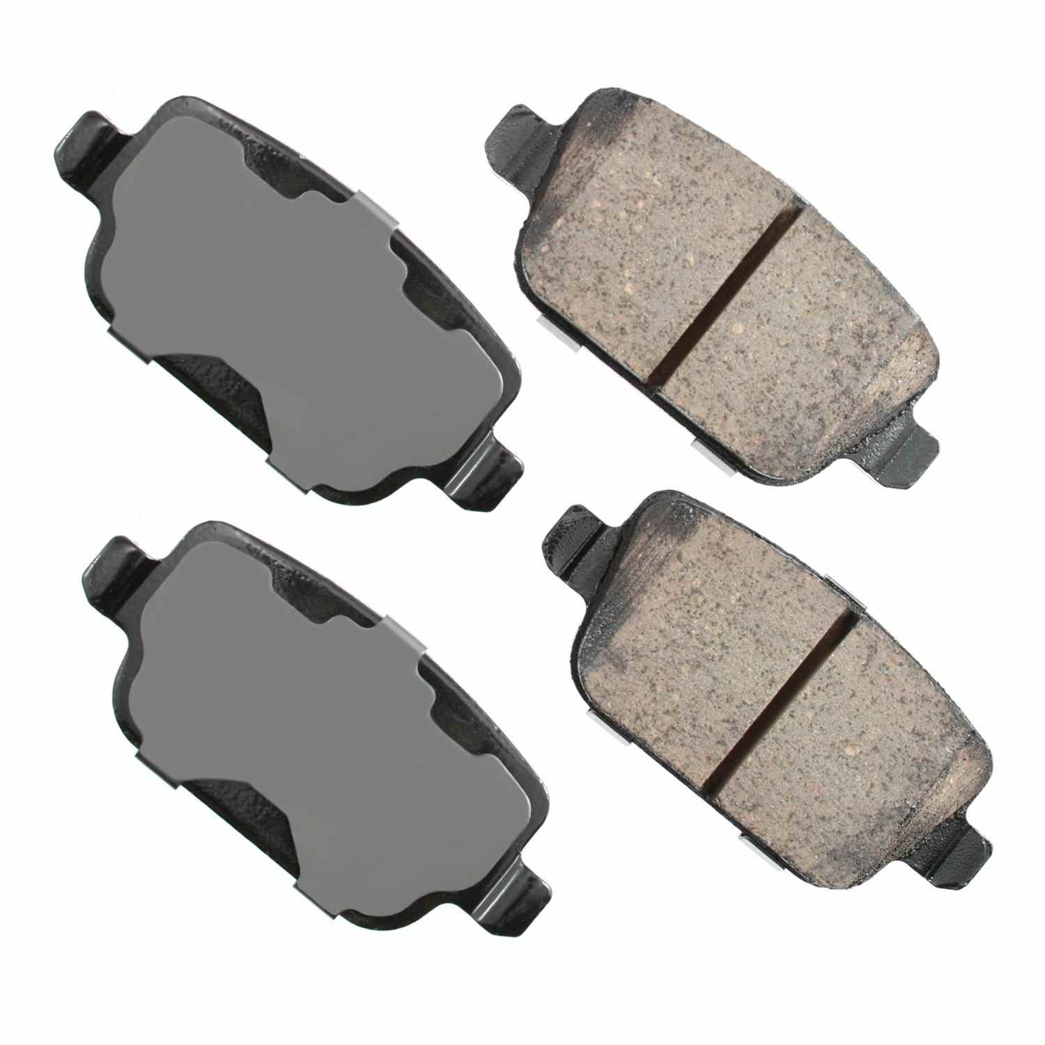 Front View of Rear Disc Brake Pad Set AKEBONO EUR1314