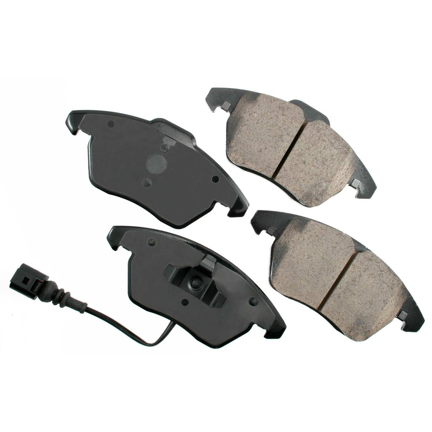 Front View of Front Disc Brake Pad Set AKEBONO EUR1319